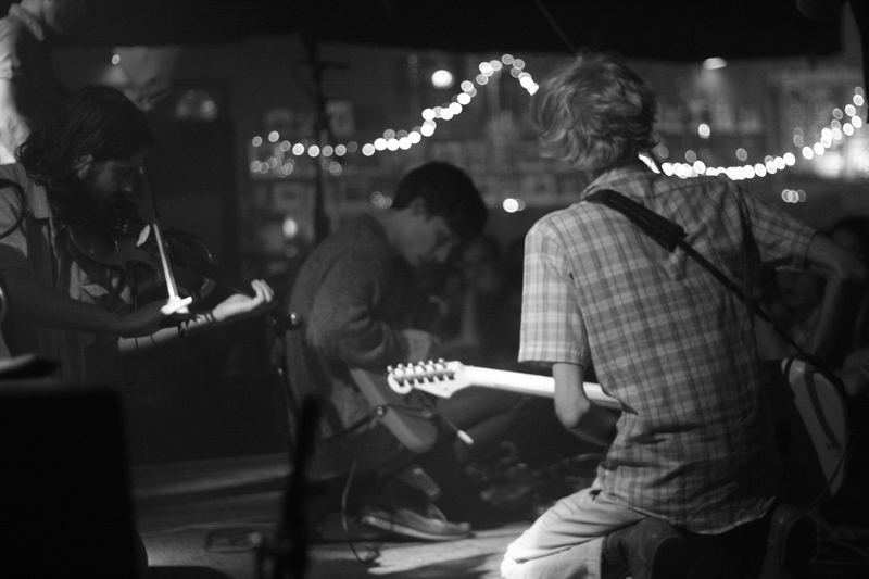 Deerhunter — 40 Watt, Athens, Georgia (2013). Black and white photograph by Jeff Pearson.